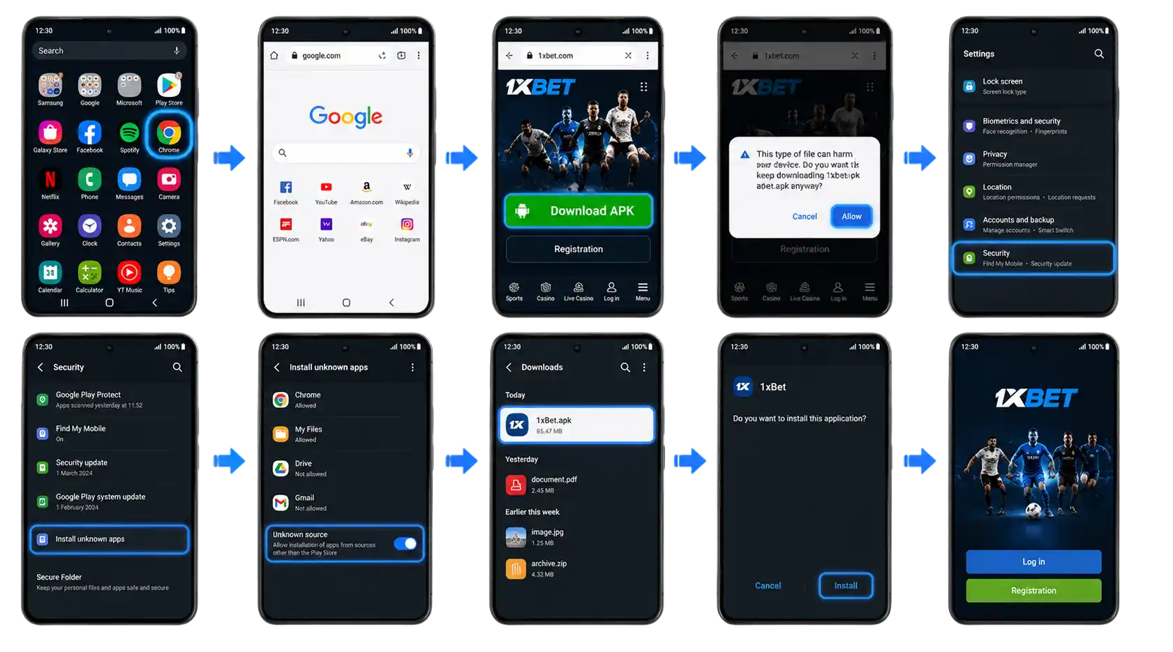 download steps